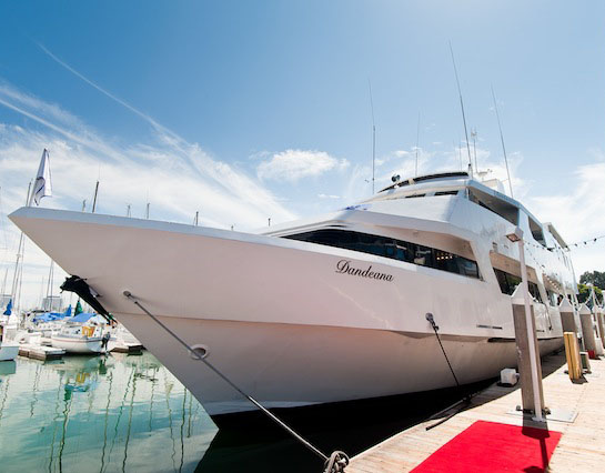 side view of yacht in dock