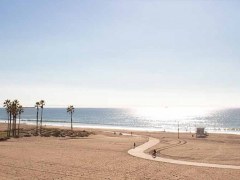 The Marvin Braude Coastal Bike Trail passes through Dockweiler State Beach.