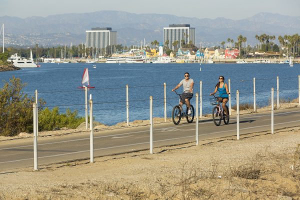 biking at marina del rey