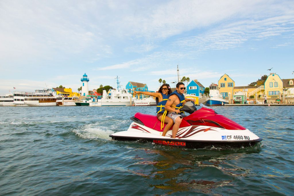 Couple enjoying Jet skiing, Things to do in Los Angeles