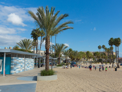 Marina "Mother's" Beach offers restroom facilities just steps from the sand.